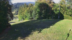 The middle section of the ski slope and the snowpark