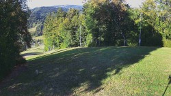 The middle section of the ski slope and the snowpark