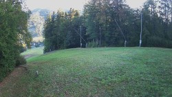 Prostřední část sjezdovky a snowpark