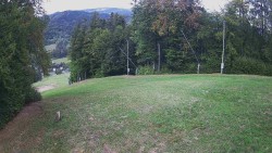 Mittlerer Teil der Skipiste und Snowpark