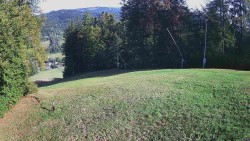 Prostřední část sjezdovky a snowpark