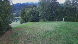 Prostřední část sjezdovky a snowpark