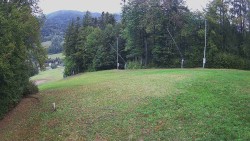 Prostřední část sjezdovky a snowpark