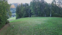 Prostřední část sjezdovky a snowpark