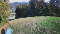 Prostřední část sjezdovky a snowpark