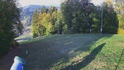 Prostřední část sjezdovky a snowpark