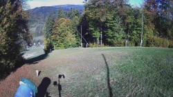 Prostřední část sjezdovky a snowpark
