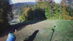 Prostřední část sjezdovky a snowpark