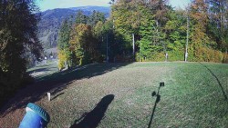 Prostřední část sjezdovky a snowpark
