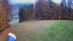 Mittlerer Teil der Skipiste und Snowpark