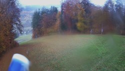The middle section of the ski slope and the snowpark