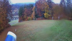 Prostřední část sjezdovky a snowpark