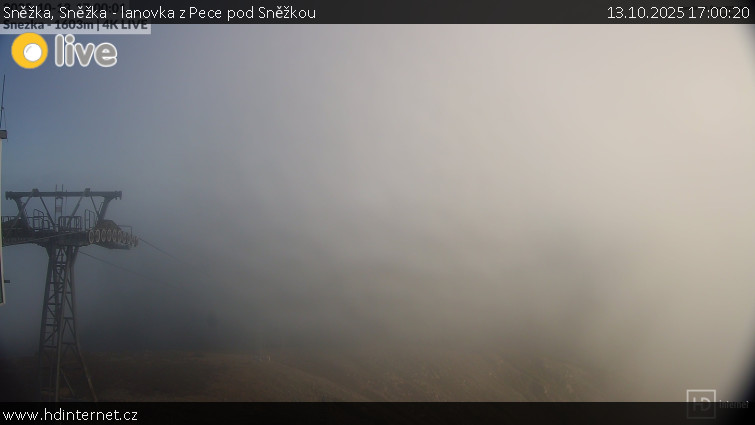 Sněžka - Sněžka - lanovka z Pece pod Sněžkou - 13.10.2025 v 17:00 Sněžka - Sněžka - lanovka z Pece pod Sněžkou - 13.10.2025 v 17:00