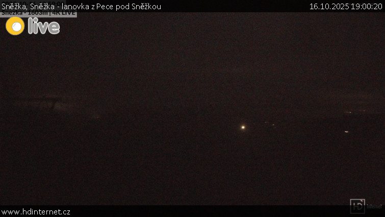 Sněžka - Sněžka - lanovka z Pece pod Sněžkou - 16.10.2025 v 19:00 Sněžka - Sněžka - lanovka z Pece pod Sněžkou - 16.10.2025 v 19:00