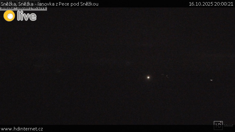 Sněžka - Sněžka - lanovka z Pece pod Sněžkou - 16.10.2025 v 20:00 Sněžka - Sněžka - lanovka z Pece pod Sněžkou - 16.10.2025 v 20:00
