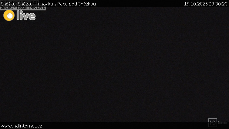 Sněžka - Sněžka - lanovka z Pece pod Sněžkou - 16.10.2025 v 23:30 Sněžka - Sněžka - lanovka z Pece pod Sněžkou - 16.10.2025 v 23:30