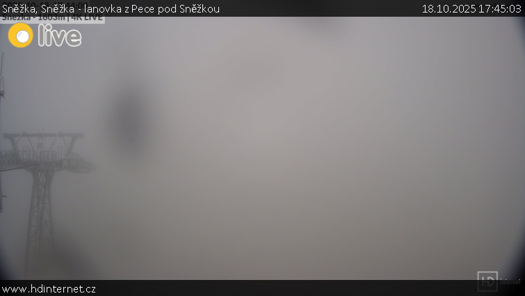 Sněžka - Sněžka - lanovka z Pece pod Sněžkou - 18.10.2025 v 17:45 Sněžka - Sněžka - lanovka z Pece pod Sněžkou - 18.10.2025 v 17:45