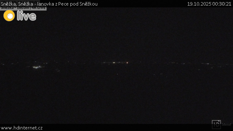 Sněžka - Sněžka - lanovka z Pece pod Sněžkou - 19.10.2025 v 00:30 Sněžka - Sněžka - lanovka z Pece pod Sněžkou - 19.10.2025 v 00:30