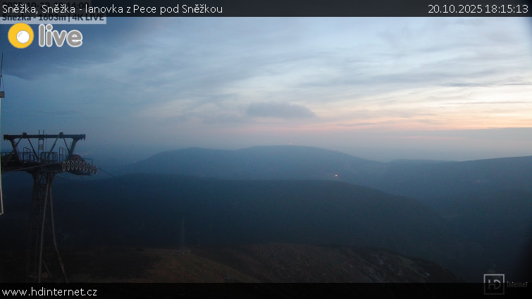 Sněžka - Sněžka - lanovka z Pece pod Sněžkou - 20.10.2025 v 18:15 Sněžka - Sněžka - lanovka z Pece pod Sněžkou - 20.10.2025 v 18:15