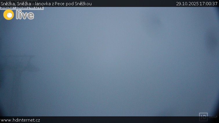 Sněžka - Sněžka - lanovka z Pece pod Sněžkou - 29.10.2025 v 17:00 Sněžka - Sněžka - lanovka z Pece pod Sněžkou - 29.10.2025 v 17:00