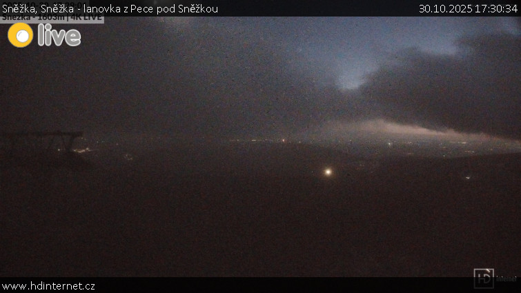 Sněžka - Sněžka - lanovka z Pece pod Sněžkou - 30.10.2025 v 17:30 Sněžka - Sněžka - lanovka z Pece pod Sněžkou - 30.10.2025 v 17:30