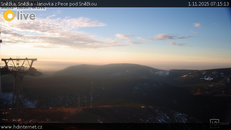 Sněžka - Sněžka - lanovka z Pece pod Sněžkou - 1.11.2025 v 07:15 Sněžka - Sněžka - lanovka z Pece pod Sněžkou - 1.11.2025 v 07:15