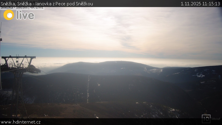 Sněžka - Sněžka - lanovka z Pece pod Sněžkou - 1.11.2025 v 11:15 Sněžka - Sněžka - lanovka z Pece pod Sněžkou - 1.11.2025 v 11:15