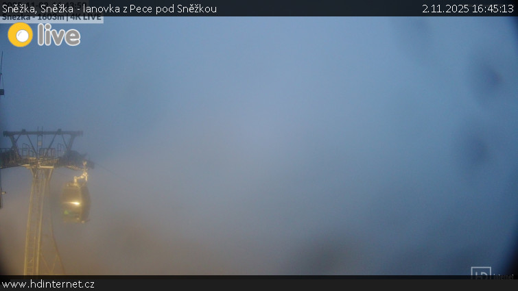 Sněžka - Sněžka - lanovka z Pece pod Sněžkou - 2.11.2025 v 16:45 Sněžka - Sněžka - lanovka z Pece pod Sněžkou - 2.11.2025 v 16:45