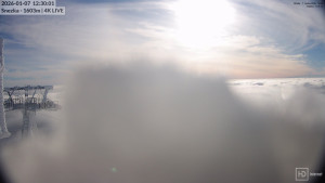 Sněžka - Sněžka - lanovka z Pece pod Sněžkou - 7.1.2026 v 12:30 Sněžka - Sněžka - lanovka z Pece pod Sněžkou - 7.1.2026 v 12:30