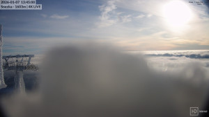 Sněžka - Sněžka - lanovka z Pece pod Sněžkou - 7.1.2026 v 13:45 Sněžka - Sněžka - lanovka z Pece pod Sněžkou - 7.1.2026 v 13:45