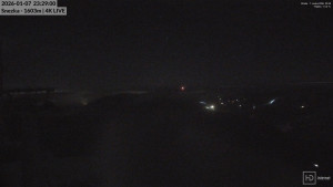 Sněžka - Sněžka - lanovka z Pece pod Sněžkou - 7.1.2026 v 23:30 Sněžka - Sněžka - lanovka z Pece pod Sněžkou - 7.1.2026 v 23:30