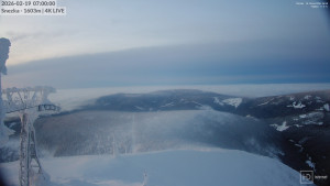 Sněžka - Sněžka - lanovka z Pece pod Sněžkou - 19.2.2026 v 07:00 Sněžka - Sněžka - lanovka z Pece pod Sněžkou - 19.2.2026 v 07:00