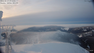 Sněžka - Sněžka - lanovka z Pece pod Sněžkou - 19.2.2026 v 07:15 Sněžka - Sněžka - lanovka z Pece pod Sněžkou - 19.2.2026 v 07:15