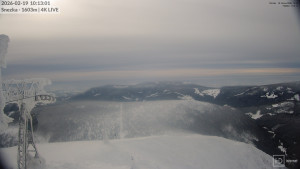 Sněžka - Sněžka - lanovka z Pece pod Sněžkou - 19.2.2026 v 10:15 Sněžka - Sněžka - lanovka z Pece pod Sněžkou - 19.2.2026 v 10:15