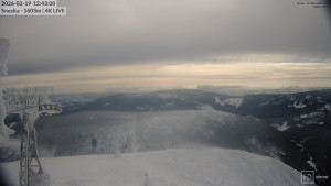 Sněžka - Sněžka - lanovka z Pece pod Sněžkou - 19.2.2026 v 12:45 Sněžka - Sněžka - lanovka z Pece pod Sněžkou - 19.2.2026 v 12:45