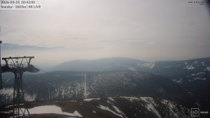 Sněžka - Sněžka - lanovka z Pece pod Sněžkou - 25.3.2026 v 10:45 Sněžka - Sněžka - lanovka z Pece pod Sněžkou - 25.3.2026 v 10:45