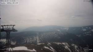 Sněžka - Sněžka - lanovka z Pece pod Sněžkou - 25.3.2026 v 11:45 Sněžka - Sněžka - lanovka z Pece pod Sněžkou - 25.3.2026 v 11:45