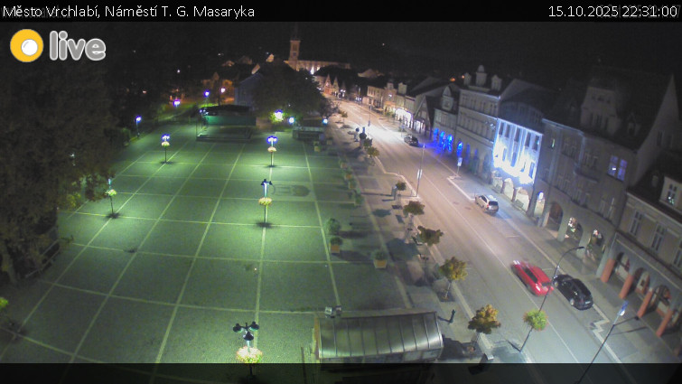 Město Vrchlabí - Náměstí T. G. Masaryka - 15.10.2025 v 22:31 Město Vrchlabí - Náměstí T. G. Masaryka - 15.10.2025 v 22:31