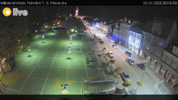 Město Vrchlabí - Náměstí T. G. Masaryka - 18.10.2025 v 20:01 Město Vrchlabí - Náměstí T. G. Masaryka - 18.10.2025 v 20:01