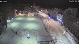 Město Vrchlabí - Náměstí T. G. Masaryka - 2.1.2026 v 06:45 Město Vrchlabí - Náměstí T. G. Masaryka - 2.1.2026 v 06:45