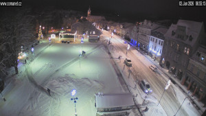 Město Vrchlabí - Náměstí T. G. Masaryka - 2.1.2026 v 07:15 Město Vrchlabí - Náměstí T. G. Masaryka - 2.1.2026 v 07:15