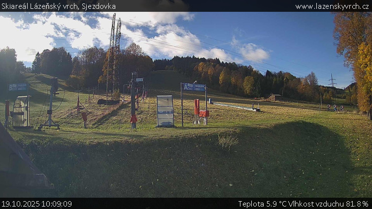 Skiareál Lázeňský vrch - Sjezdovka - 19.10.2025 v 10:09 Skiareál Lázeňský vrch - Sjezdovka - 19.10.2025 v 10:09
