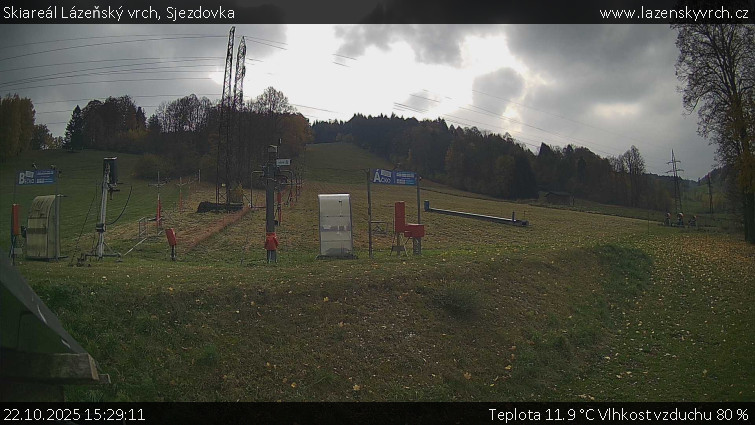 Skiareál Lázeňský vrch - Sjezdovka - 22.10.2025 v 15:29 Skiareál Lázeňský vrch - Sjezdovka - 22.10.2025 v 15:29