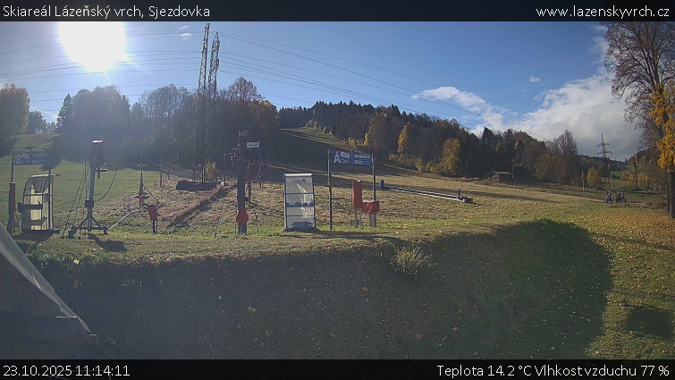 Skiareál Lázeňský vrch - Sjezdovka - 23.10.2025 v 11:14 Skiareál Lázeňský vrch - Sjezdovka - 23.10.2025 v 11:14