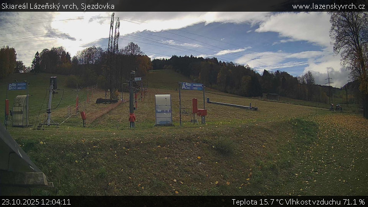 Skiareál Lázeňský vrch - Sjezdovka - 23.10.2025 v 12:04 Skiareál Lázeňský vrch - Sjezdovka - 23.10.2025 v 12:04