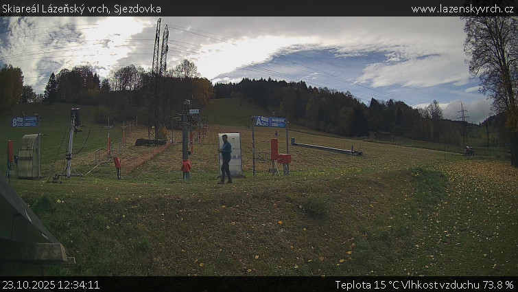 Skiareál Lázeňský vrch - Sjezdovka - 23.10.2025 v 12:34 Skiareál Lázeňský vrch - Sjezdovka - 23.10.2025 v 12:34