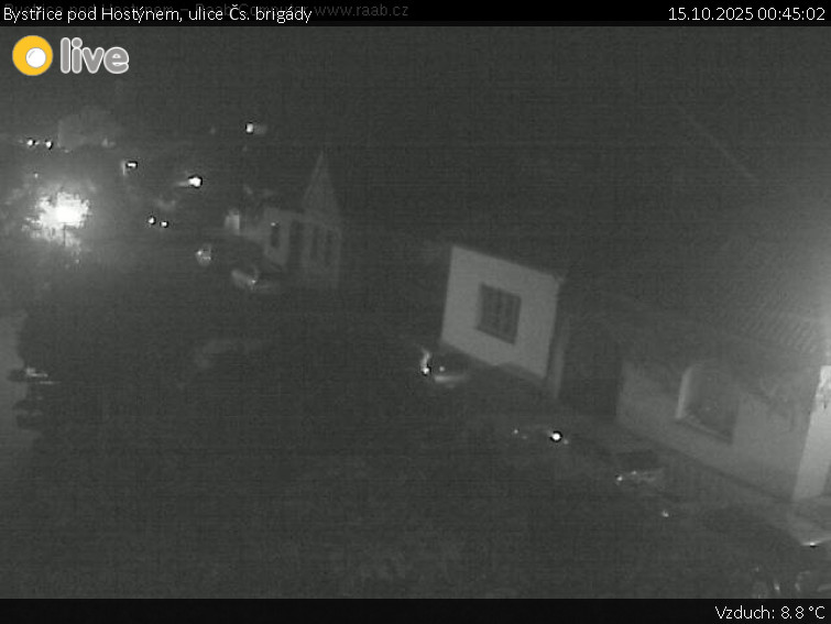 Město Bystřice pod Hostýnem - Bystřice pod Hostýnem, ulice Čs. brigády - 15.10.2025 v 00:45 Město Bystřice pod Hostýnem - Bystřice pod Hostýnem, ulice Čs. brigády - 15.10.2025 v 00:45