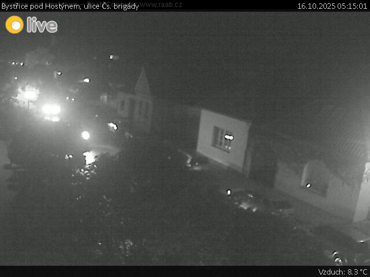 Město Bystřice pod Hostýnem - Bystřice pod Hostýnem, ulice Čs. brigády - 16.10.2025 v 05:15 Město Bystřice pod Hostýnem - Bystřice pod Hostýnem, ulice Čs. brigády - 16.10.2025 v 05:15