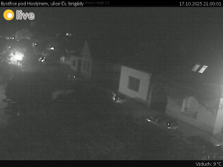 Město Bystřice pod Hostýnem - Bystřice pod Hostýnem, ulice Čs. brigády - 17.10.2025 v 21:00 Město Bystřice pod Hostýnem - Bystřice pod Hostýnem, ulice Čs. brigády - 17.10.2025 v 21:00