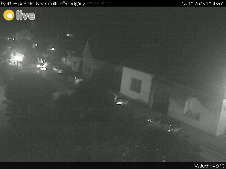 Město Bystřice pod Hostýnem - Bystřice pod Hostýnem, ulice Čs. brigády - 18.10.2025 v 19:45 Město Bystřice pod Hostýnem - Bystřice pod Hostýnem, ulice Čs. brigády - 18.10.2025 v 19:45